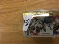 plastic case with trading cards
