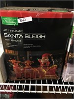 4ft inflatable santa sleigh