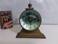 Horloge boussole vintage en laiton à vitre bombée