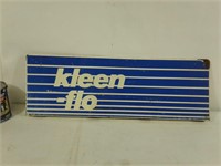 Affiche en métal Kleen-Flo  24x8po