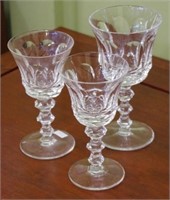 Three Waterford crystal Champagne glasses