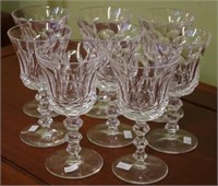 Eight  Waterford crystal red wine goblets