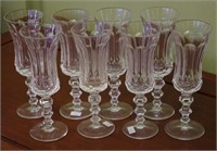 Eight Waterford crystal Champagne glasses