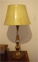 Gilt and mirrored electric lamp
