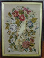 Antique framed needlework