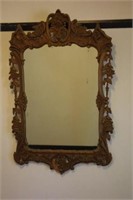Early ornate gilt framed wall mirror