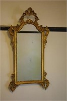 Rococo style gilt frame wall mirror