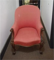 Victorian rococo style parlour chair