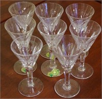 Eight  Waterford crystal port glasses