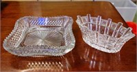 Two 19th Century cut crystal bowls