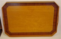 Large art deco timber gallery tray