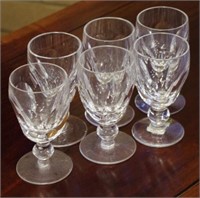 Six Waterford crystal "Kathleen" port glasses