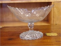 Large Irish Georgian cut glass bowl