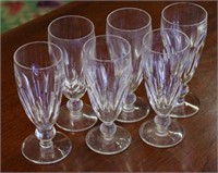 Six Waterford crystal "Kathleen" champagne glasses