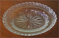 Georgian cut crystal oval dish