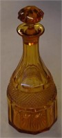 Good Georgian amber cut crystal decanter