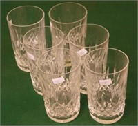 Six Waterford crystal Lismore high ball glasses