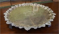 Early Victorian sterling silver tray