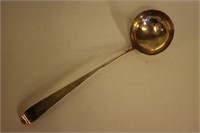 George III Irish sterling silver soup ladle