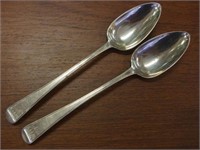 Pair of George lll sterling silver serving spoons