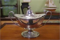 Antique Georgian style silver plate soup tureen