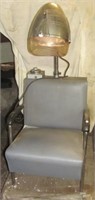 Vintage salon blow drying chair.