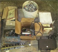 Pallet grouping of electrical hardware, fittings,