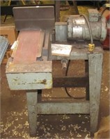 Heavy duty belt sander grinder on stand with