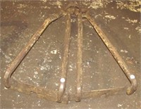 Pair of steel plate hooks. Both measure 26" x 12"