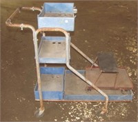 2 tier rolling cart and shop rolling stool. Note: