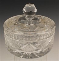 WATERFORD CUT GLASS LIDDED CANDY DISH