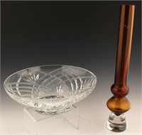 2 MARQUIS BY WATERFORD CRYSTAL VASE AND BOWL