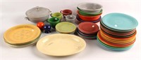 40 PIECES OF FIESTA WARE POTTERY