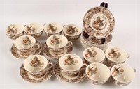 JOHNSON BROS WINDSOR WARE TEA CUPS AND SAUCERS