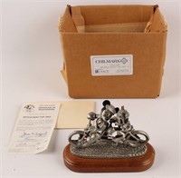 MICKEY MOUSE BICYCLE BUILT FOR TWO PEWTER FIGURINE