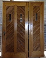 Solid Wood 5068 Two Panel 36" Entry Door 3" Thick