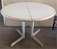 Vintage Wood And Metal Kitchen Table