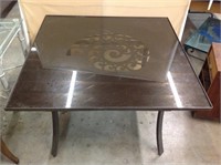 Heavy Iron And Glass Table Plasma Cut