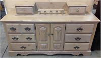 Vintage KEMP Heavy Wooden Chest Of Drawers