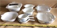 Vintage Corning Ware Pots Pans And Lids