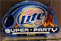 Playing Miller Light Beer Sign