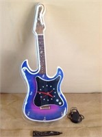 30" Tall Electric & Battery Guitar Neon Clock