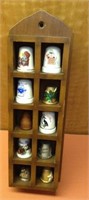 Vintage Thimbles In Shadow Box