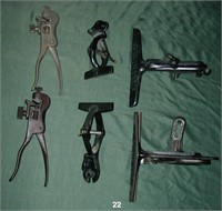 Lot of six saw sharpening tools