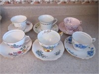 6 Cups & Saucers