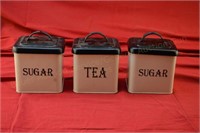 Retro Sugar & Tea Canisters
