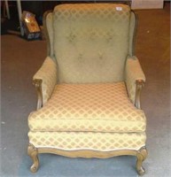 Wingback Provincial upholstered armchair