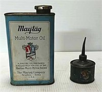 2 Maytag oil cans