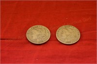 (2) Morgan Silver Dollars - 1092o, 1900o