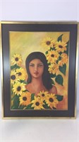 1960s flower child painting